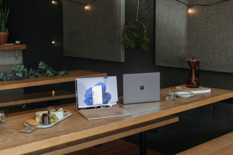 Microsoft Intune admin center shown on Surface laptop